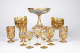 A SUITE OF BOHEMIAN GLASSWARE