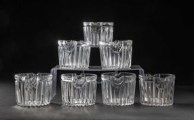 A SET OF SEVEN WINE GLASS RINSERS