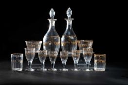 A FRENCH SUITE OF GLASSWARE