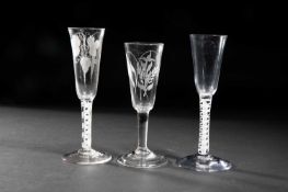 TWO GEORGIAN ALE GLASSES