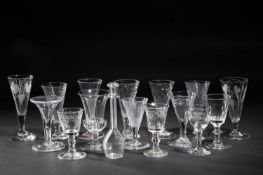 A COLLECTION OF DRINKING GLASSES