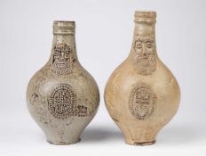 TWO GERMAN BELLARMINES OR BARTMANNSKRUG