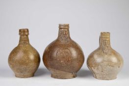 A GERMAN STONEWARE BELLARMINE OR BARTMANNSKRUG