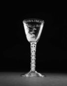 A 'PRIVATEER' OPAQUE TWIST WINE GLASS