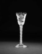 A RARE 'PRIVATEER' OPAQUE TWIST WINE GLASS