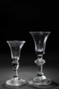 A BALUSTER WINE GLASS