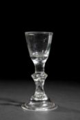 A BALUSTER WINE GLASS