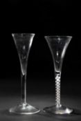 TWO TOASTING GLASSES