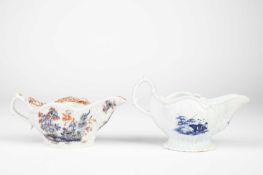TWO RICHARD CHAFFERS (LIVERPOOL) SAUCEBOATS