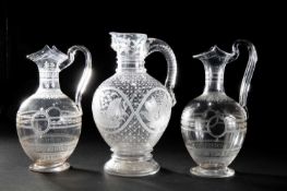 AN ENGLISH GLASS JUG