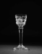 A RARE 'PRIVATEER' WINE GLASS