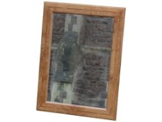 Dennis French, a good quality Cotswolds Arts & Crafts wall mirror, with inlaid borders, 60 x 46cm