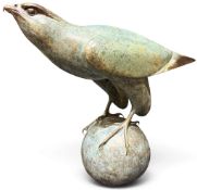 Geoffrey Dashwood (British, b. 1947) ‘Peregrine Falcon’, bronze edition of 12, of stylised form,