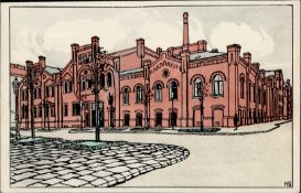 Wiener Werkstätte unbekannte Karte sign. Kalhammer, Gustav evtl. Alte Schultheiss Brauerei Berlin (