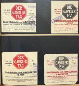 Kunstgeschichte München GAUKLERTAG insg. circa 32 Karten u. Dokumente, (Kleinplakate,