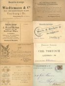 Werbung BESUCHSANZEIGEN Partie von circa 190 St. und 31 Geschäftsbriefe ab 1898 viel Baden wie