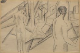 August Macke (Meschede 1887 - Perthes-lès-Hurlus 1914). Jünglinge.