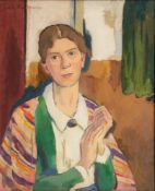 Erich Hartmann (Elberfeld 1886 - Hamburg 1974). Frau mit Stola.