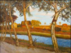Otto Modersohn (Soest 1865 - Fischerhude 1943). Moorgraben.