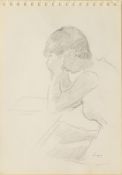 Lotte Laserstein (Preußisch Holland/Königsberg 1898 - Kalmar/Schweden 1993). Junge Frau am Tisch.