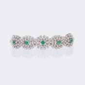 Hochkarätiges Vintage Brillant Smaragd Armband.