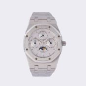 Audemars Piguet. Einzigartige Herren-Armbanduhr 'Royal Oak' Ewiger Kalender in Platin.