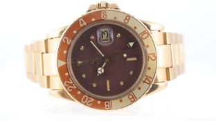 Rolex GMT Master Rootbeer 18ct yellow gold Ref 1675 Circa 1974