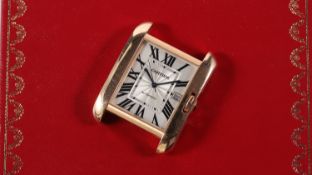 Cartier Tank Anglaise 18ct Rose Gold Automatic Ref 3504 with Papers 2014
