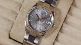 Rolex Day Date 36 18ct White Gold Ref 118209 with Box and Papers 2002