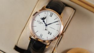 Glashutte Senator Excellence Panorama Date Moonphase 18ct Rose Gold