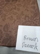 54" X 120" BROWN DAMASK