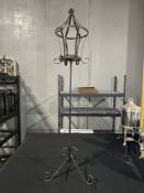 Black Metal Yard Candle Holders on Stand