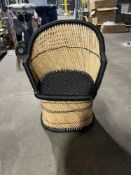 Black and Natural Wicker Chairs