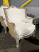 Natural Chair with Burlap Backing
