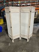 Natural/White Folding Wall