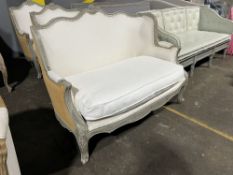 Natural Loveseat with Burlap Backing