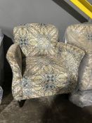 Blue/Green Patterned Arm Chairs
