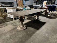 8'x42" Grey Distressed Table