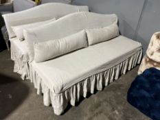 Natural Couch with Ruffled Front Cover
