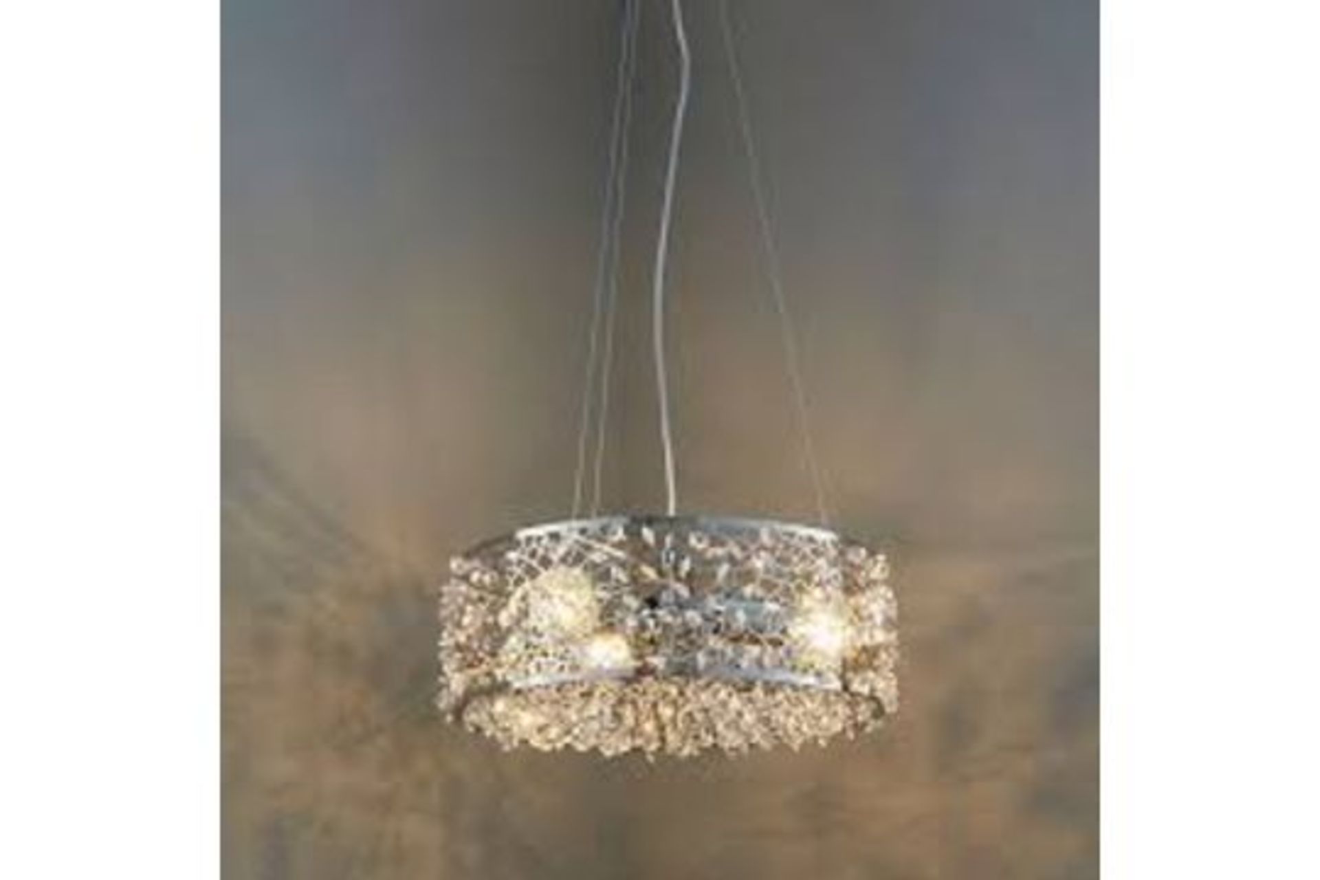 12 X BRAND NEW Colours Katarina Pendant Chrome effect 3 Lamp Pendant ceiling light, (Dia)420mm