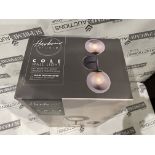 16 X BRAND NEW Cole Matt black Double Wired LED Wall light RRP £30 EACH. The Cole wall light will