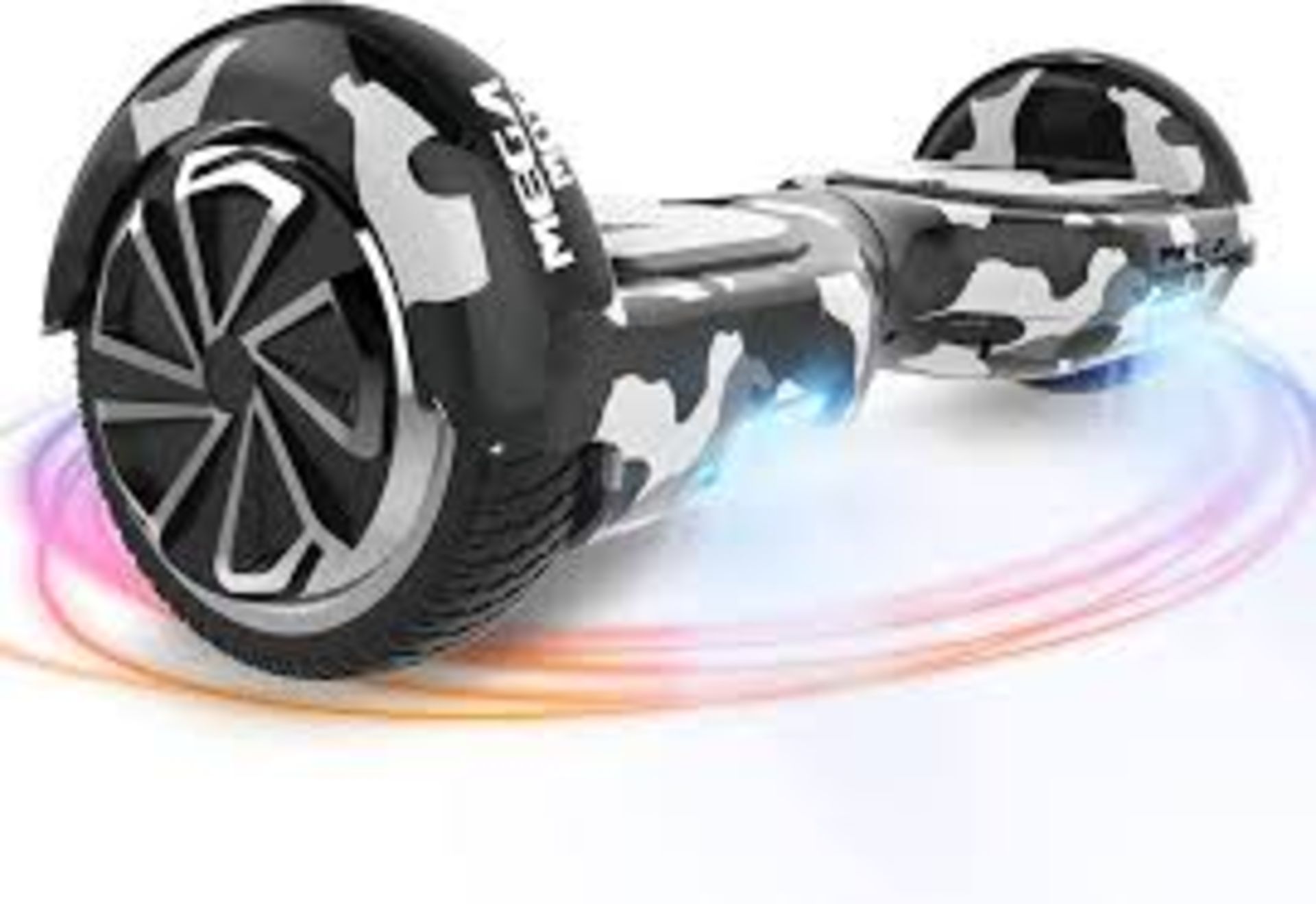 PALLET TO CONTAIN 12 X GEEK ME/MEGA MOTIONS POWERFUL HOVERBOARDS (DESIGNS MAY VARY) (LOC: 17.18-