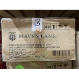 3 X BRAND NEW MAVEN LANE COUNTER STOOL RECLAIMED OAK, ASH GREY FABRIC UPHOLSTERY (LOC: 27.1-BB3364)