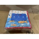 42 X BRAND NEW PACKS OF 100 BLUE PANDA O'FISHALLY ONE BIRTHDAY NAPKINS 6.5 X 6.5 INCHES (LOC: 7.4-