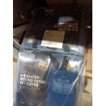 2x PREMIUM 6-8 SEATER ROUND PATIO SET COVER, EACH PACK HAS 2 SETS, COLOUR - GREY , MEAS- 59 X 31 X