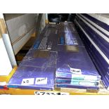 5 X BRAND NEW PACKS OF POPROCK VINYL STICK AND PEEL PLANKS, BROWN, 0.97M2 PER PACK (LOC: R8.1-