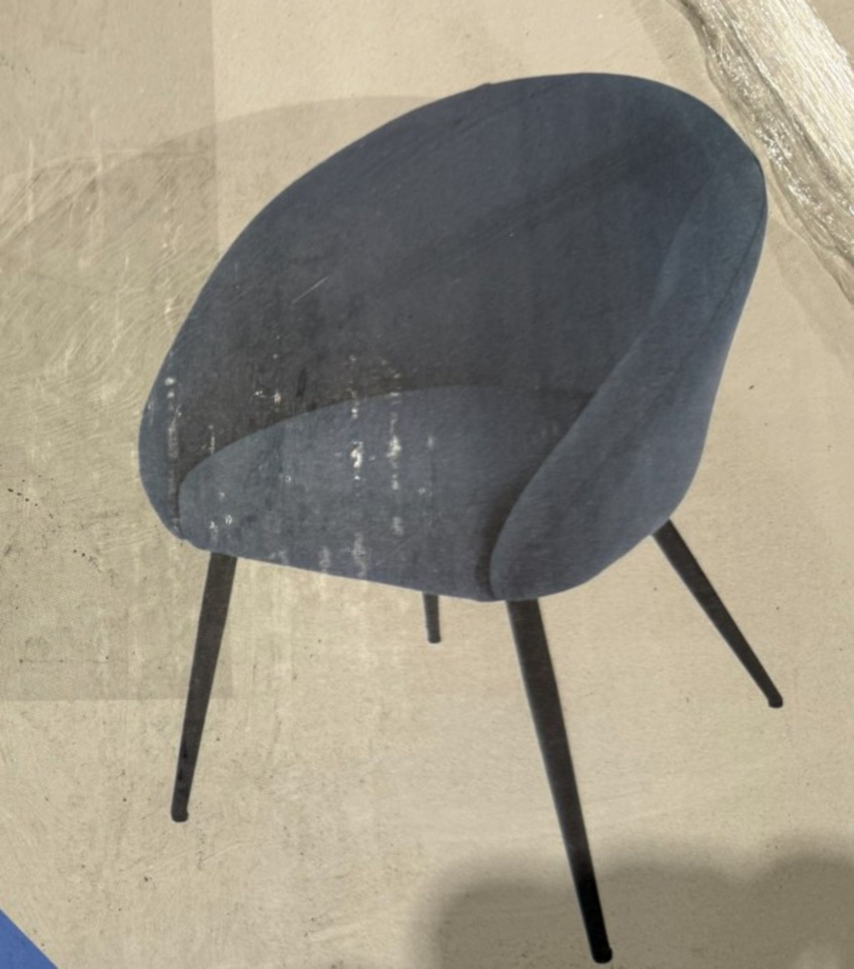 PALLET TO CONTAIN 3 X BRAND NEW COLENSO CHAIR LINEN EFFECT, DARK BLUE, DARK GREY RRP £90 EACH ( - Image 2 of 3