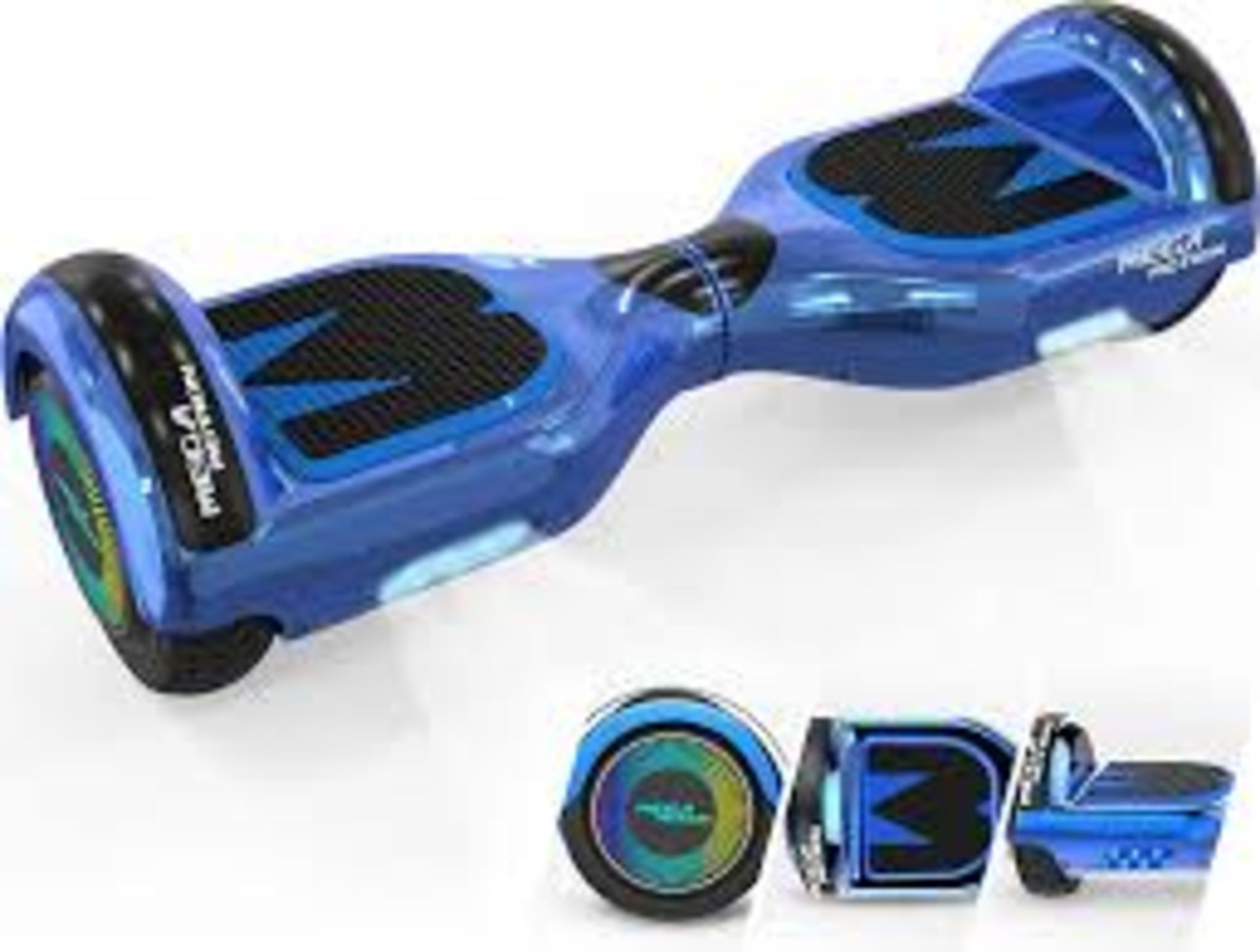 PALLET TO CONTAIN 12 X GEEK ME/MEGA MOTIONS POWERFUL HOVERBOARDS (DESIGNS MAY VARY) (LOC: 17.18- - Image 2 of 2