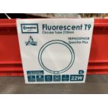 7 X BRAND NEW CROMPTON LAMPS, FLUORESCENT T9 CIRCULAR TUBE, WARM WHITE, 210MM, (LOC: R27.2-B29)