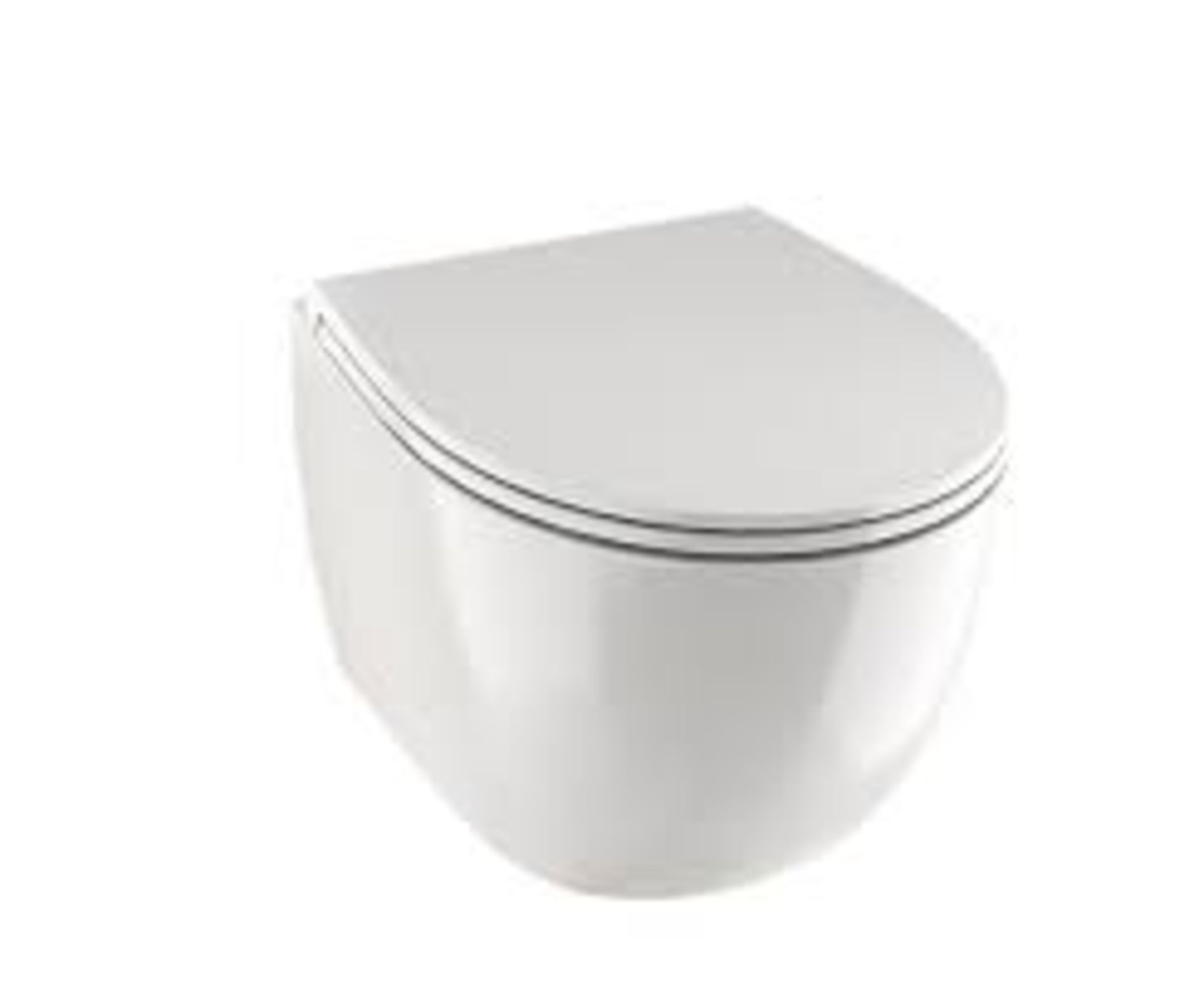 BRAND NEW VURTU Glacier, Dynamic Rimless Wall Hung Toilet and Toilet Seat, 520(H) x 373(W), White,